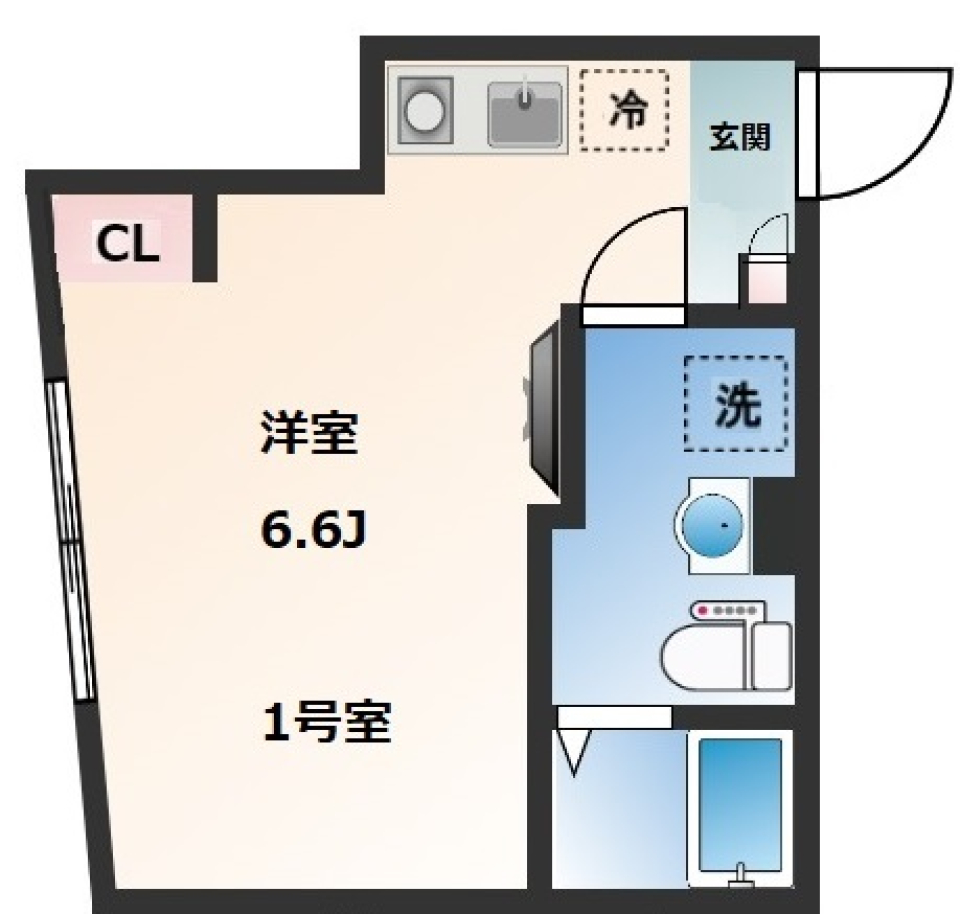 Novel Court 東日暮里　301号室の間取り図