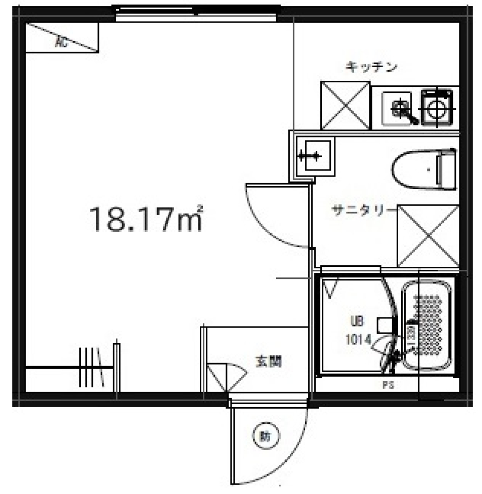 MONOLITH OGI-OHASHI　403号室の間取り図