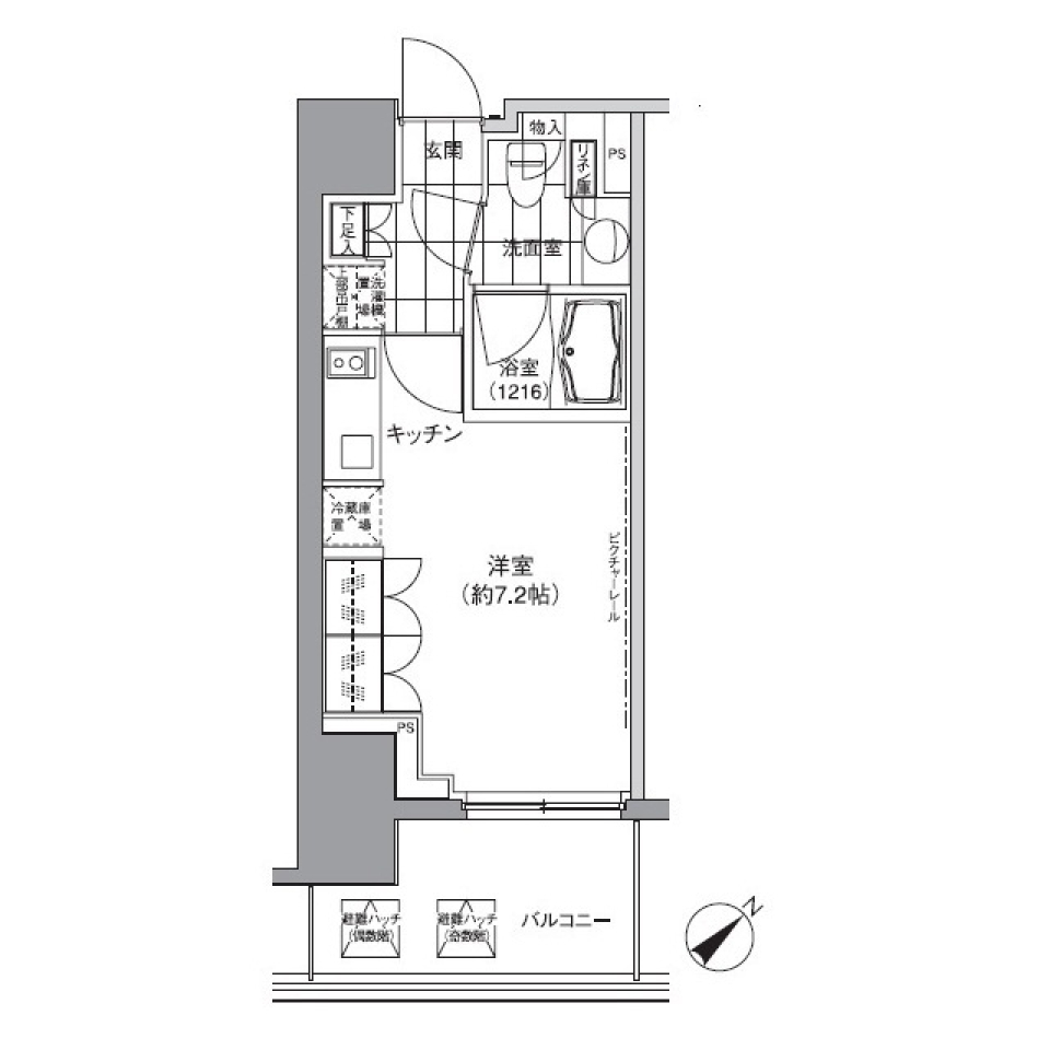 パークハビオ渋谷　1210号室の間取り図