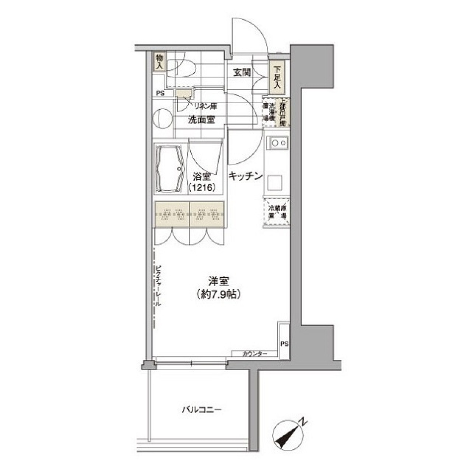 パークハビオ渋谷　1111号室の間取り図