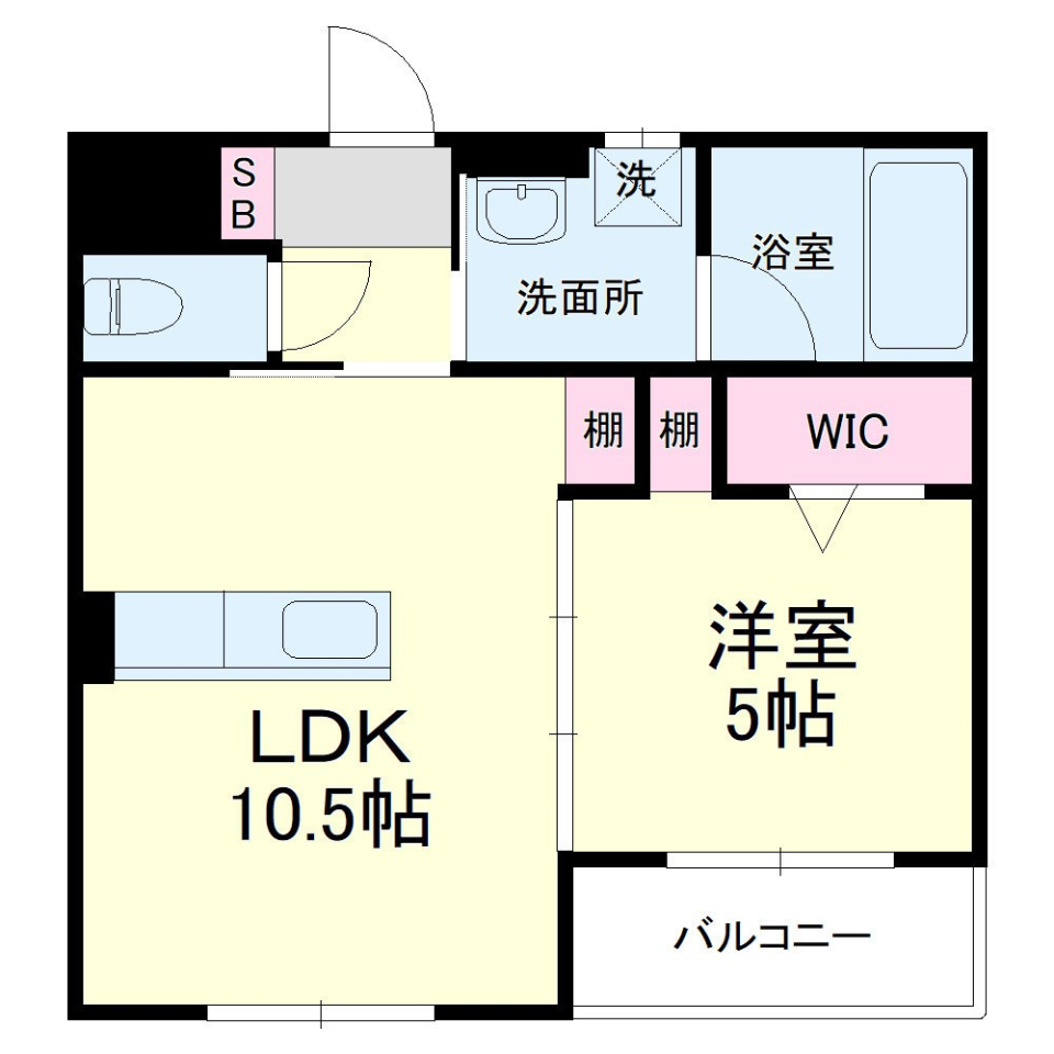 木目の舞台の間取り図