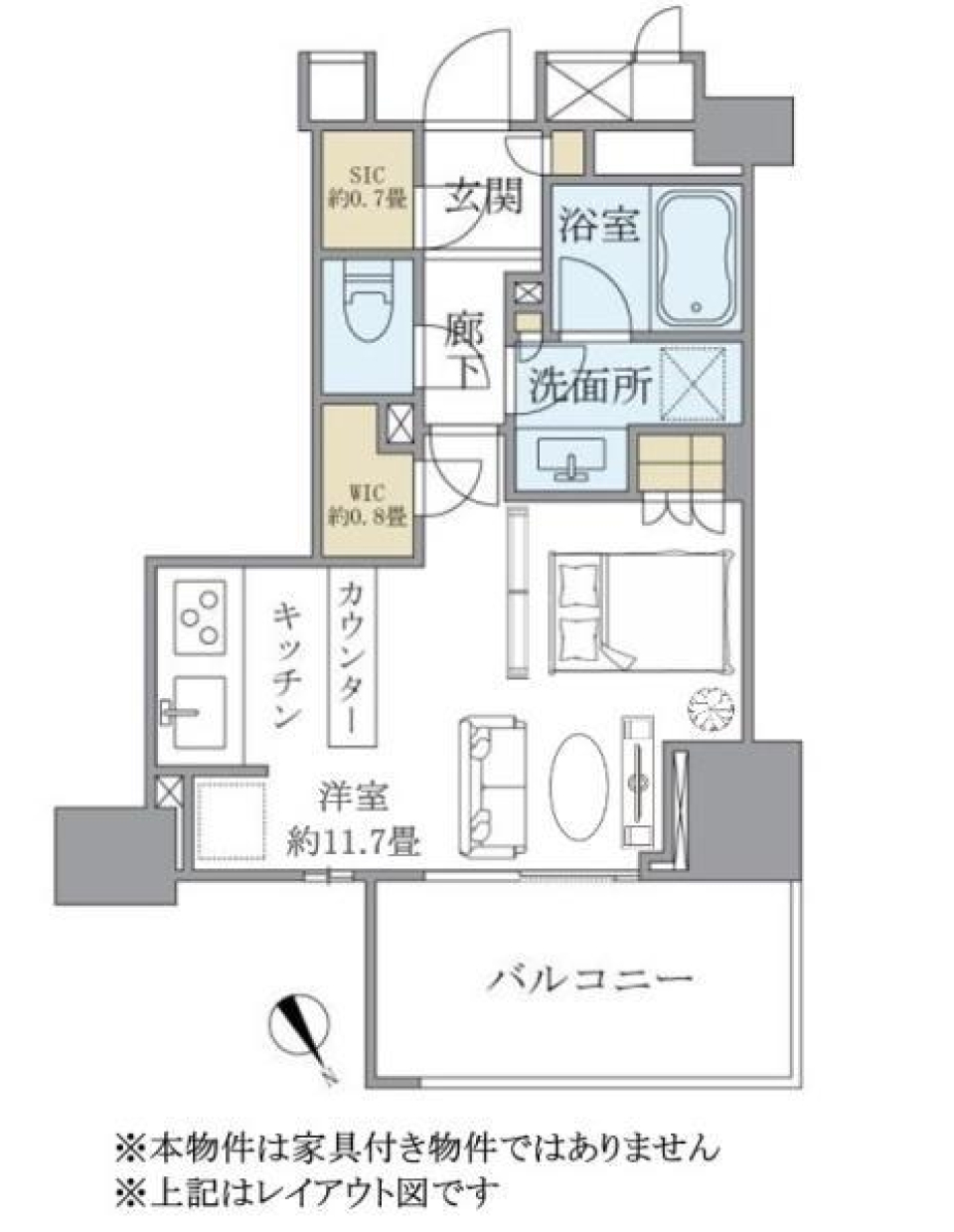 ザ・パークハウス大井町ウエストコート　1405号室の間取り図
