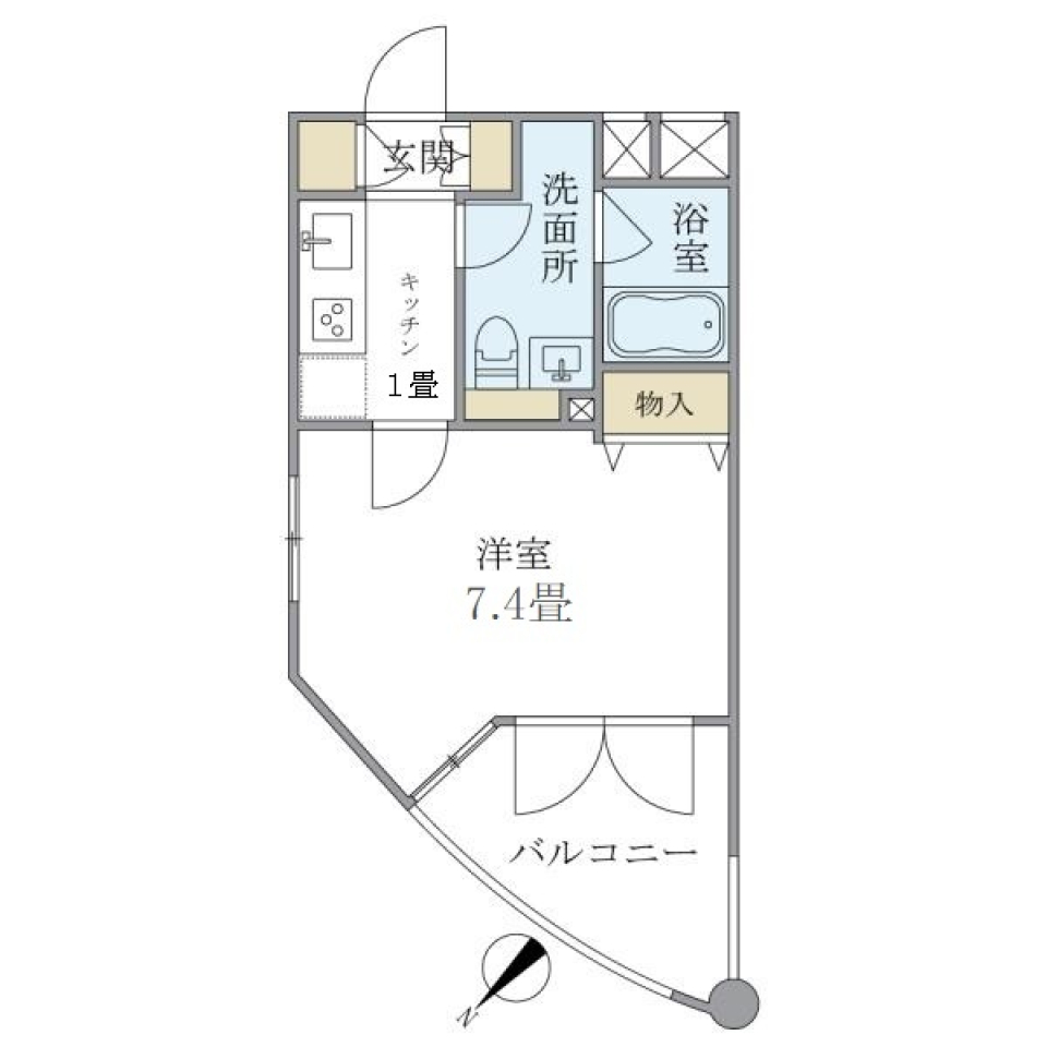 ユンヌフィーユ　303号室の間取り図