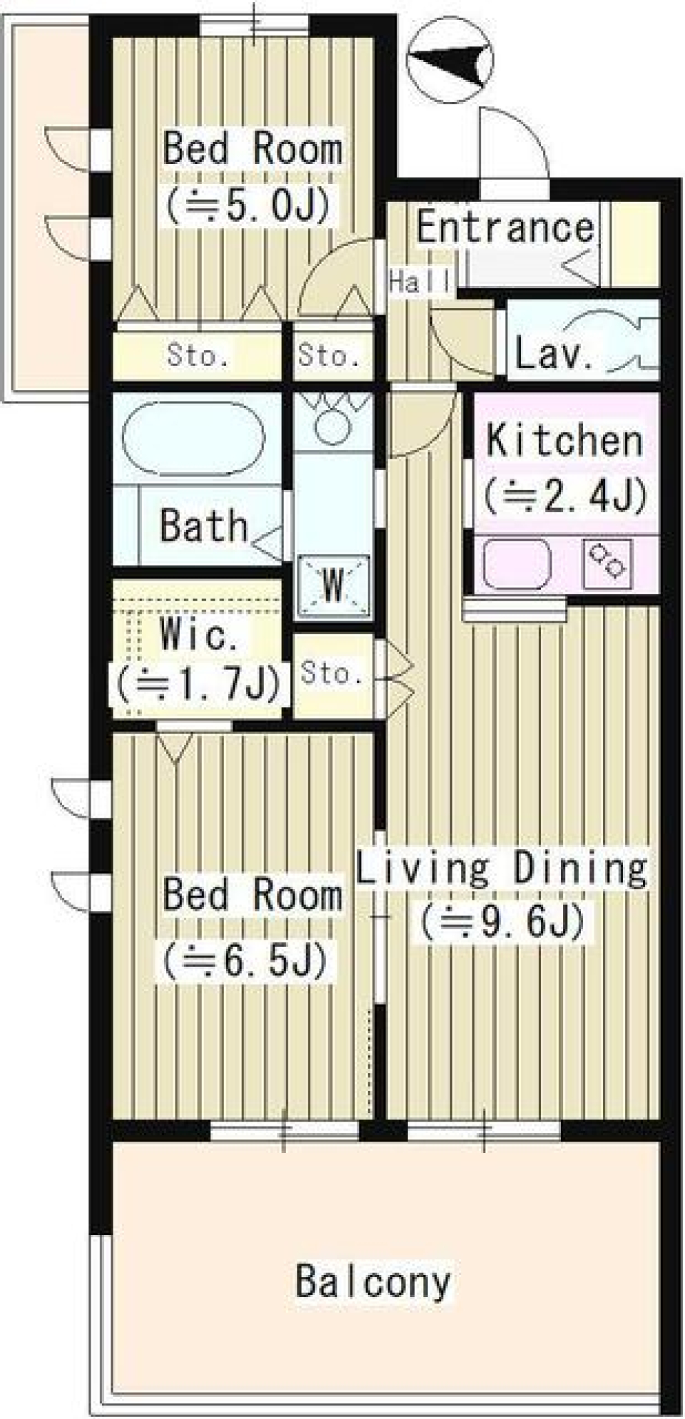 ミラージュビュー荻窪　201号室の間取り図