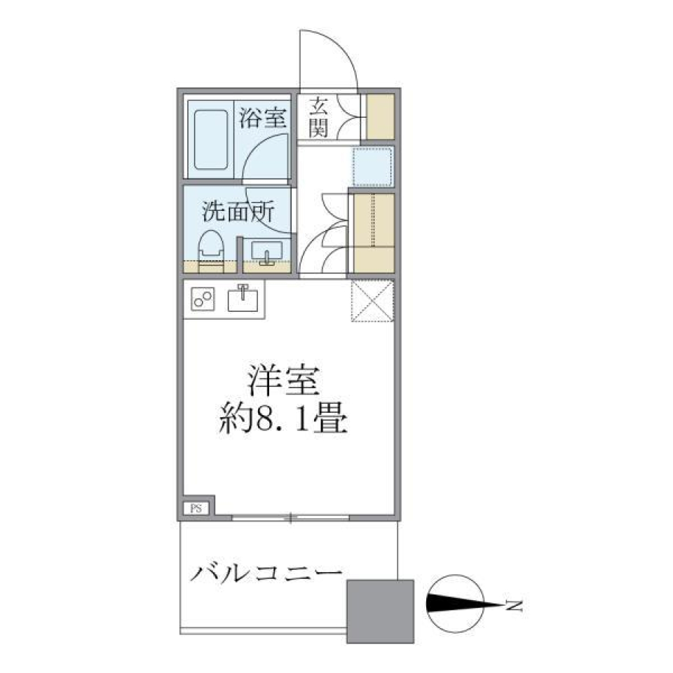 シティタワー大井町　414号室の間取り図