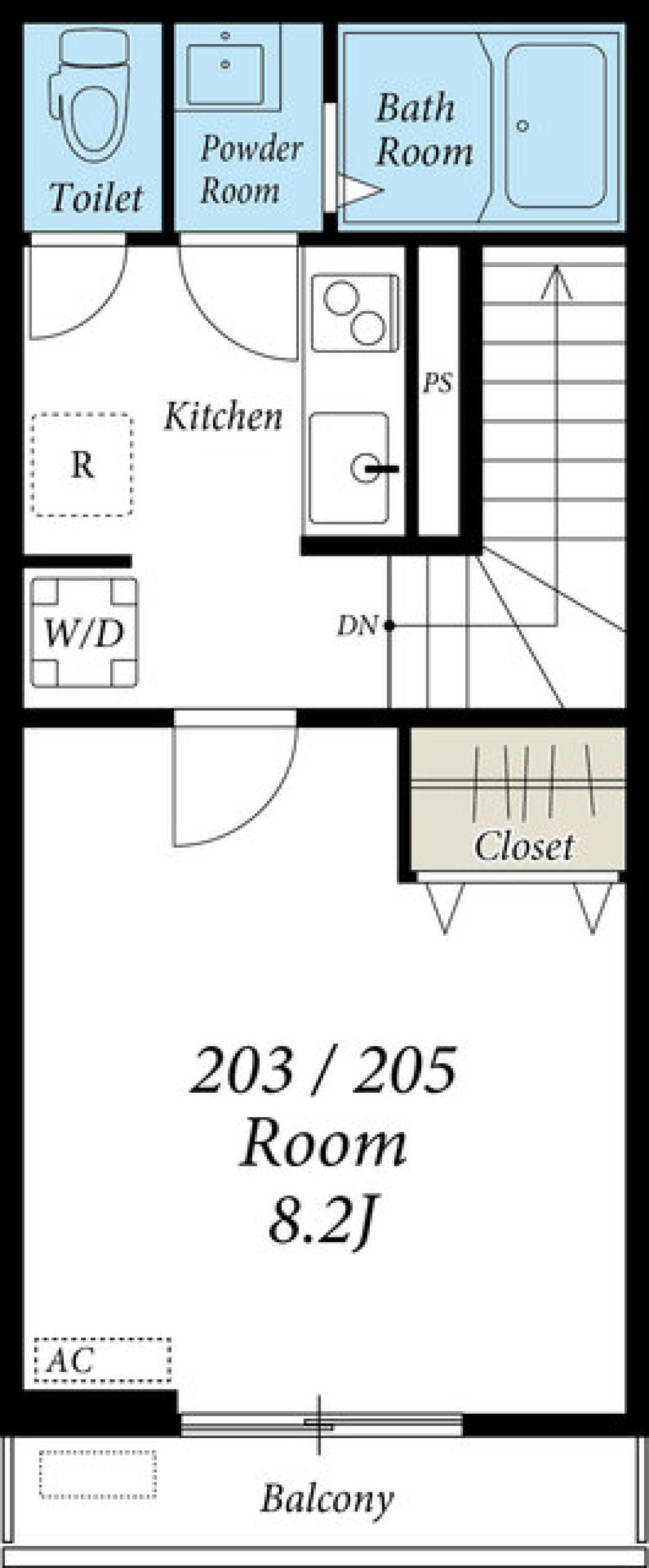 リブリ・アルモ　205号室の間取り図