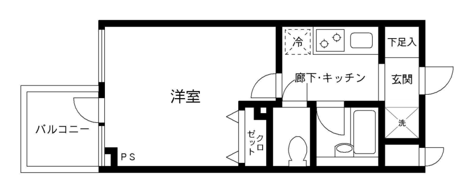 プライムアーバン飯田橋　1206号室の間取り図