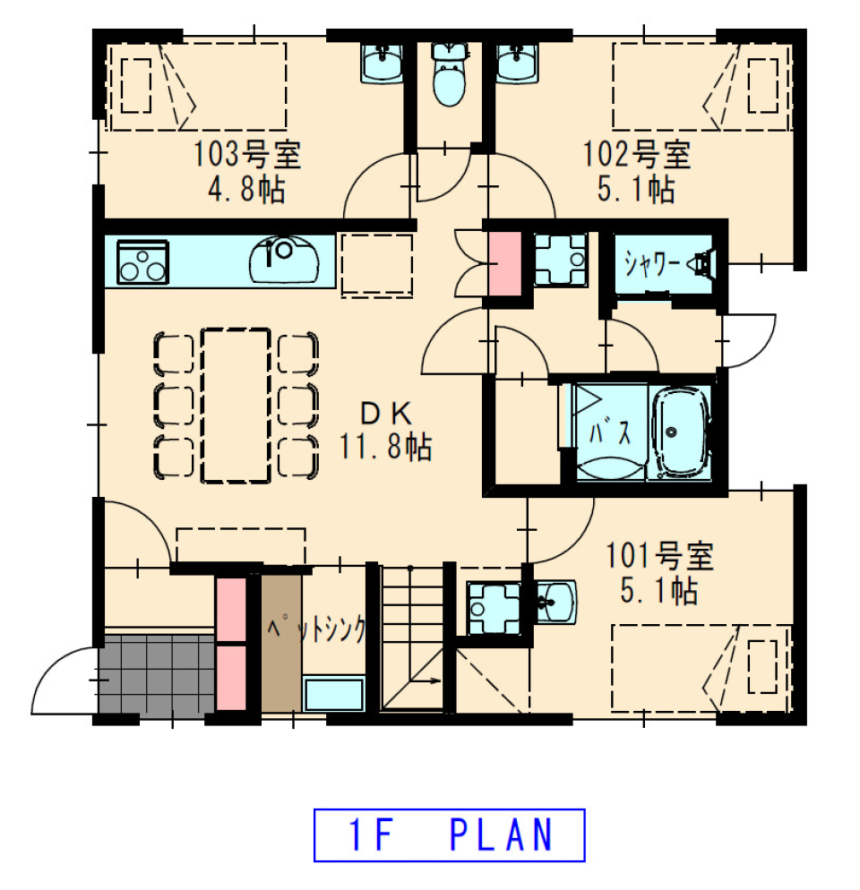 ぬこハウス小岩　201号室［ペット可］の間取り図