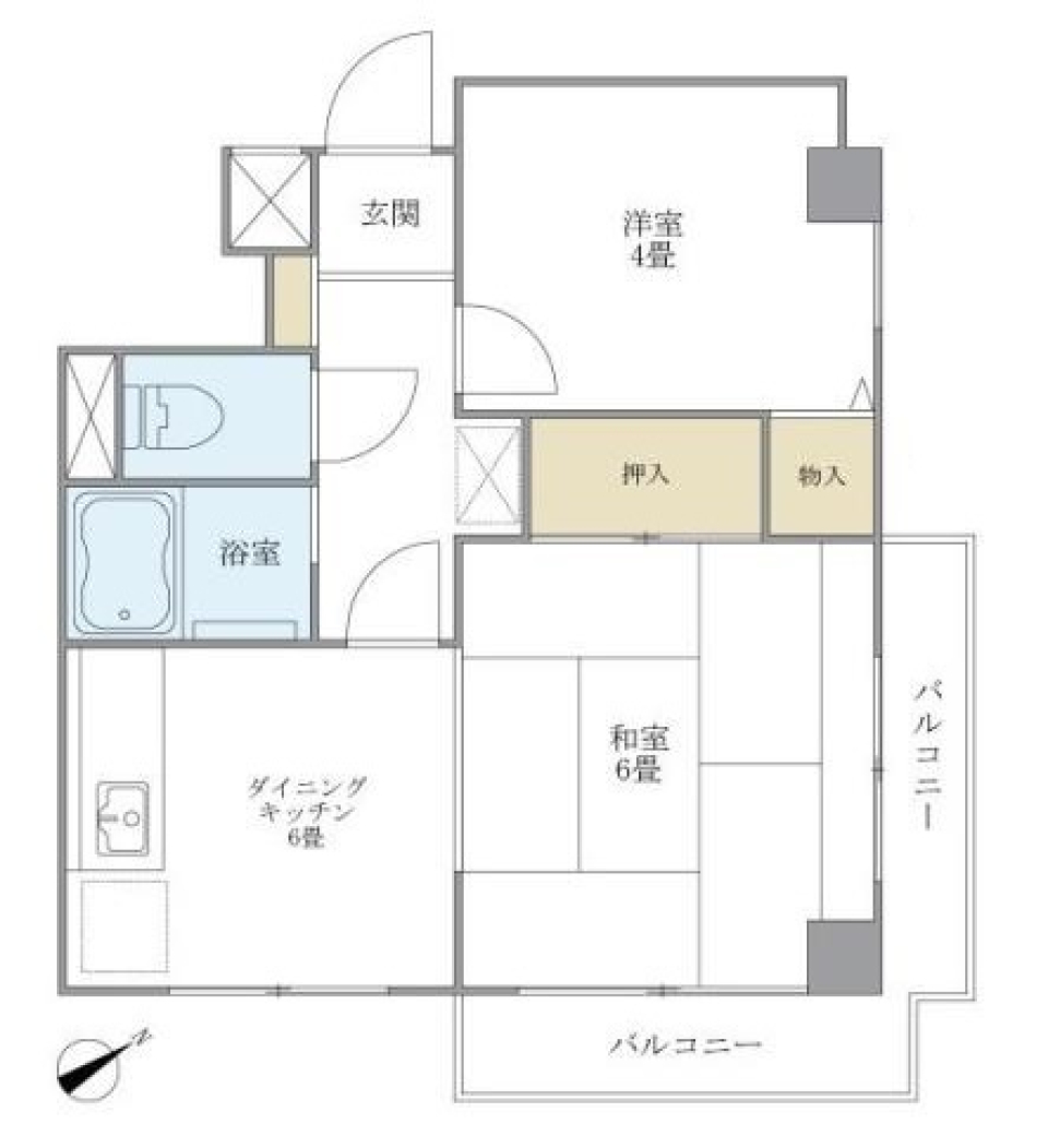 グランデュール六義園　205号室の間取り図