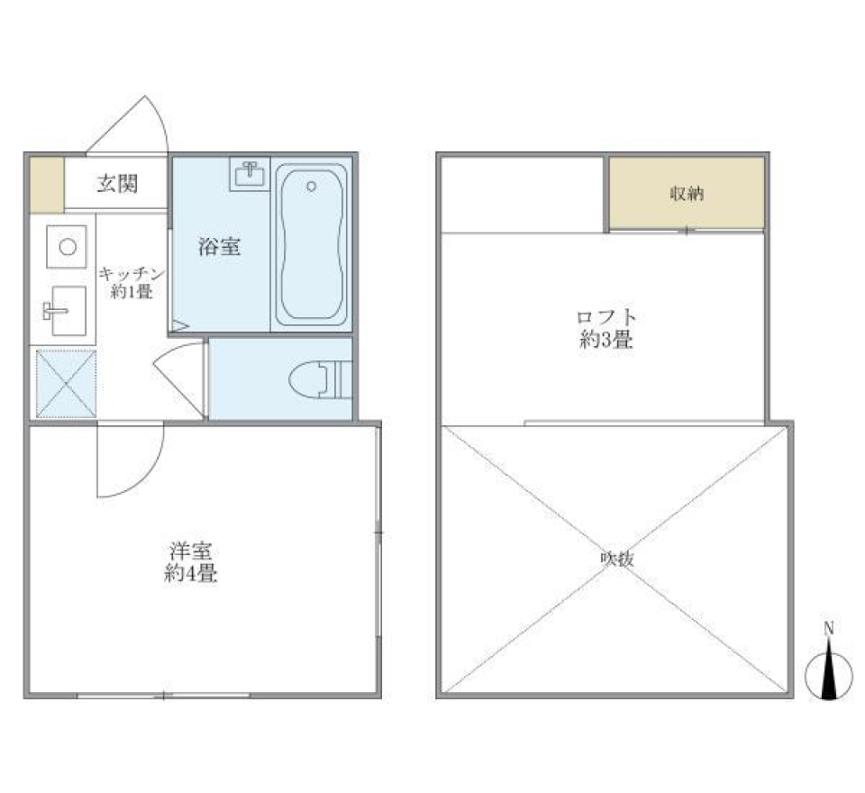 八景舎高円寺南Ａ　101号室の間取り図