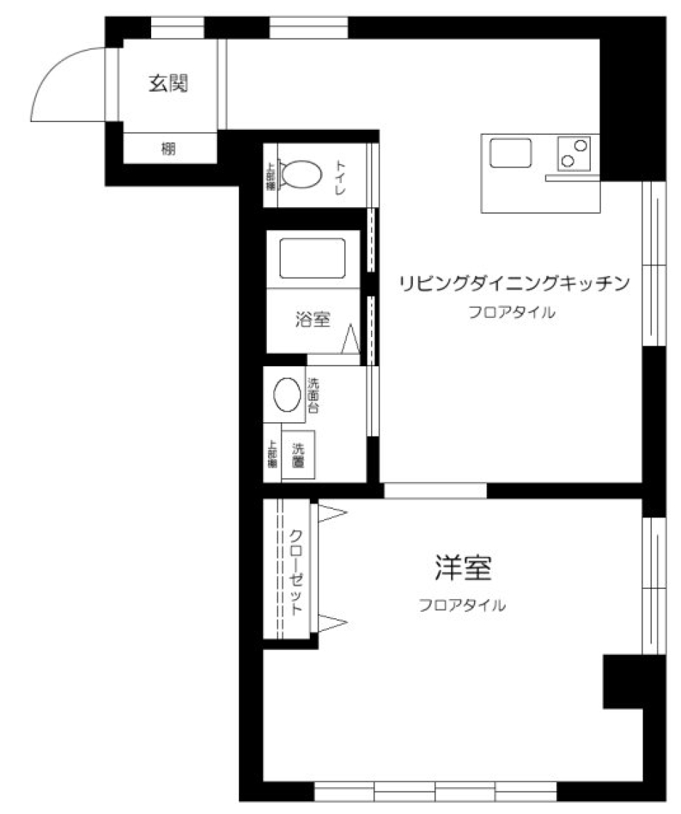 ガーデンヒルズ市ヶ谷　201号室の間取り図