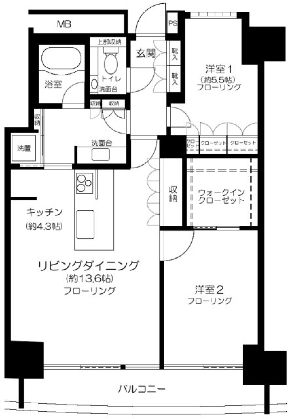M.M.　TOWERS　FORESIS-L棟　D2710 の間取り図