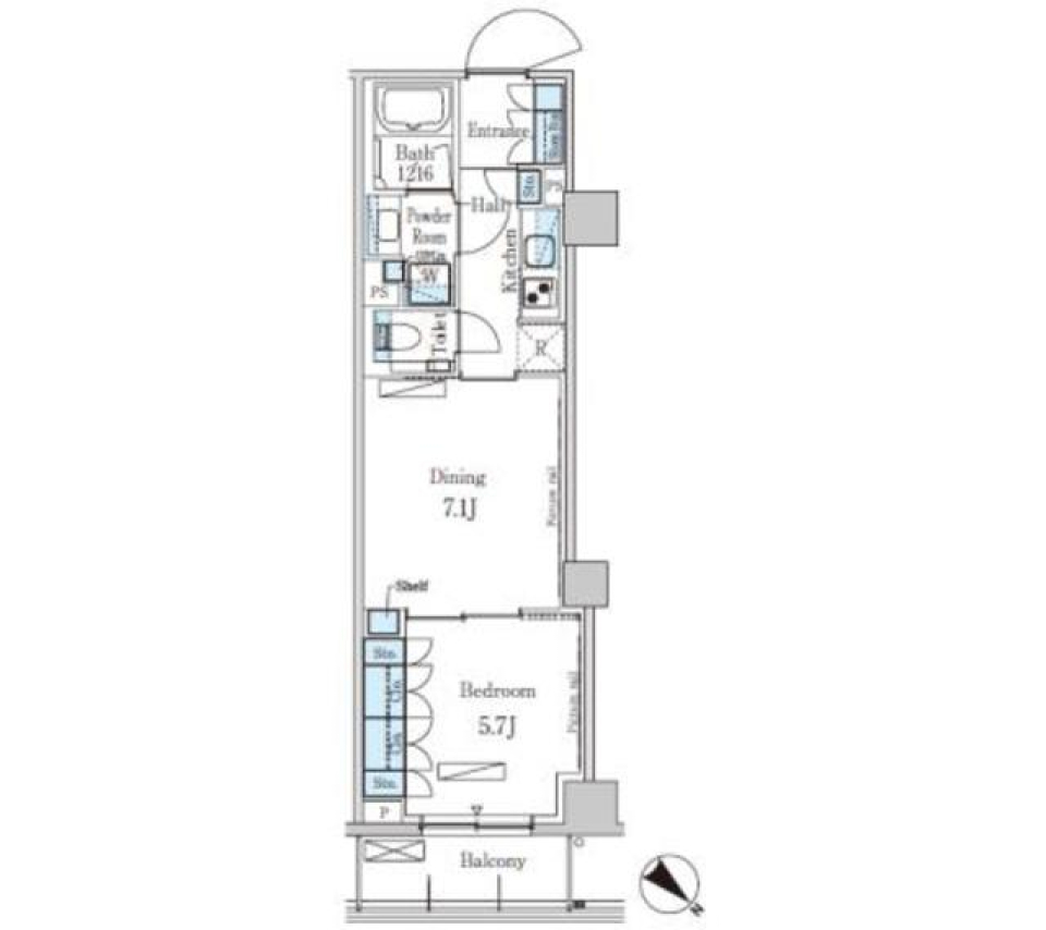 パークアクシス表参道レジデンス　204号室の間取り図