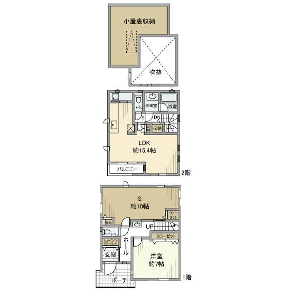 鷺宮戸建の間取り図