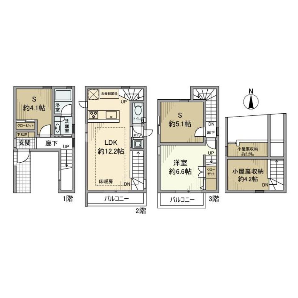 砧戸建の間取り図