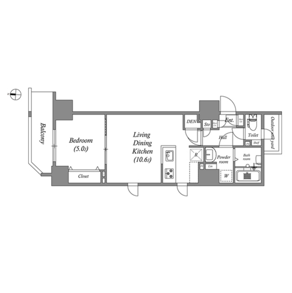 ＧＲＡＮ　ＰＡＳＥＯ両国　0303号室の間取り図