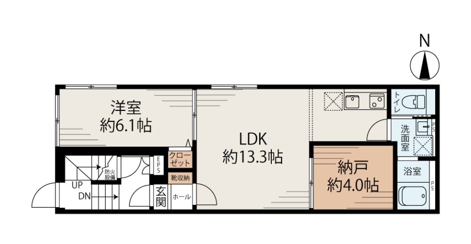 ハウス亀戸　101号室の間取り図