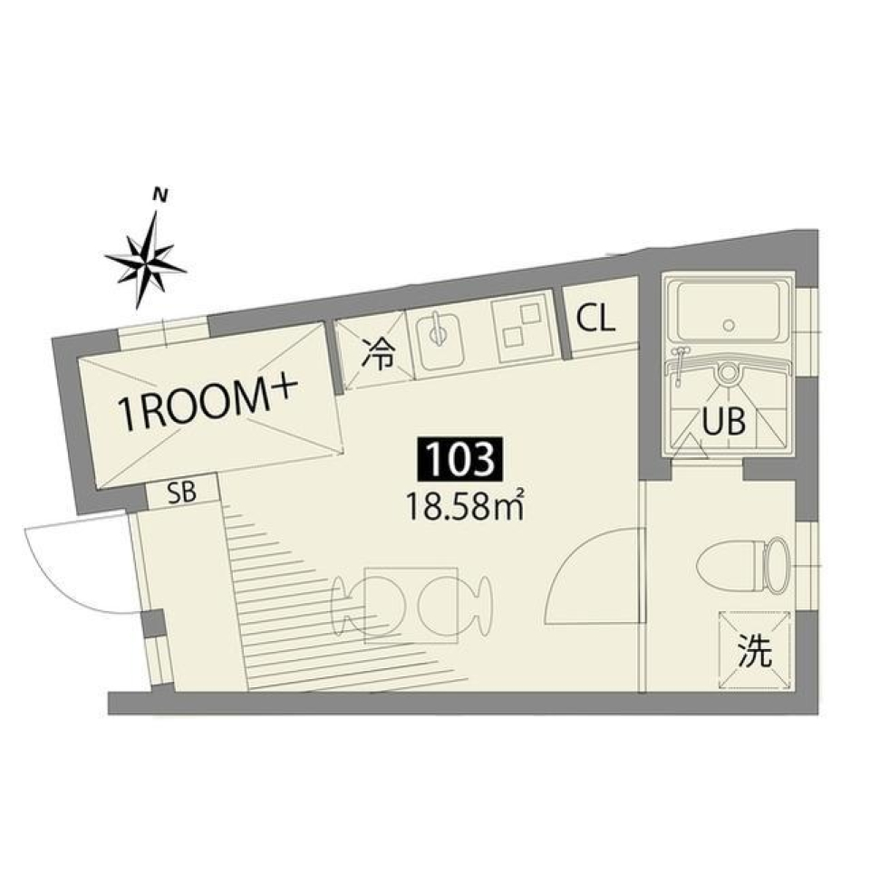 パティオ梅ヶ丘E　103号室の間取り図