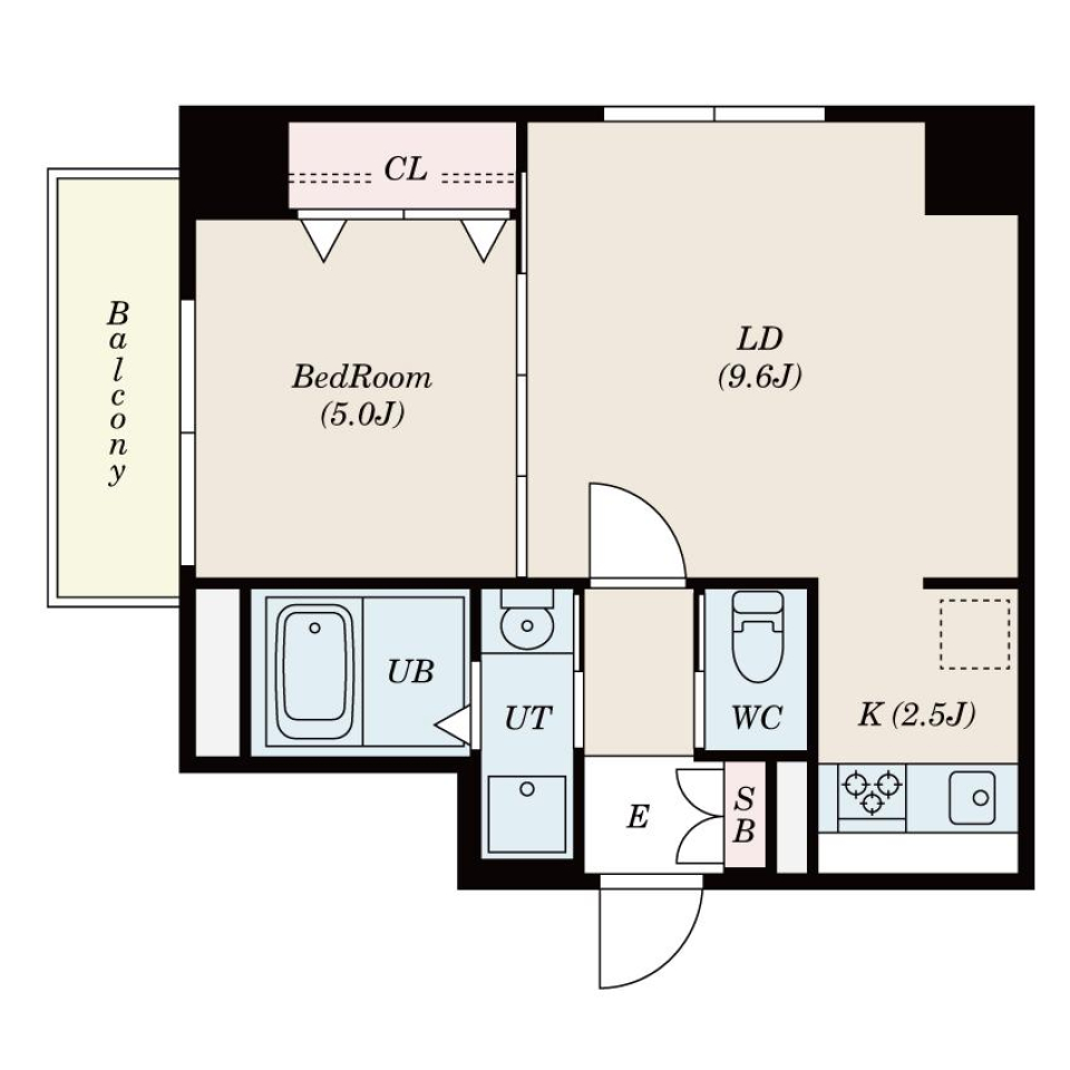 彰文居FRecoA向丘　0804号室の間取り図