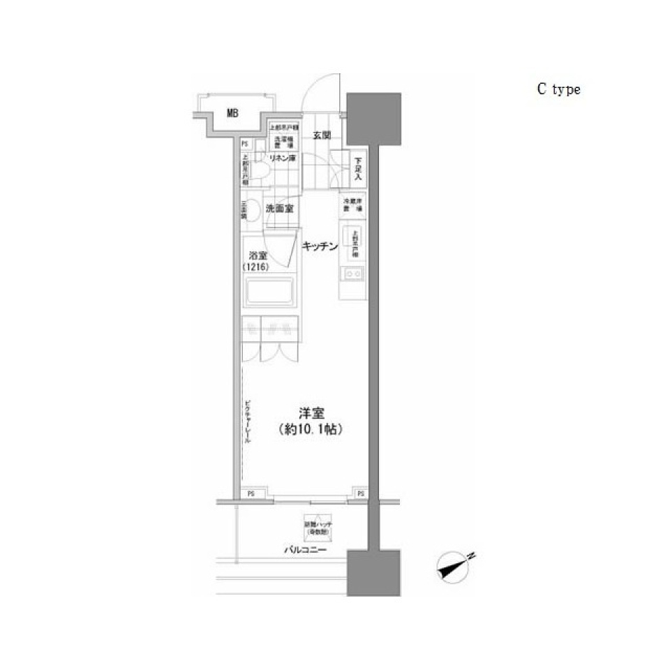 パークハビオ西新宿　403号室［ペット可］の間取り図