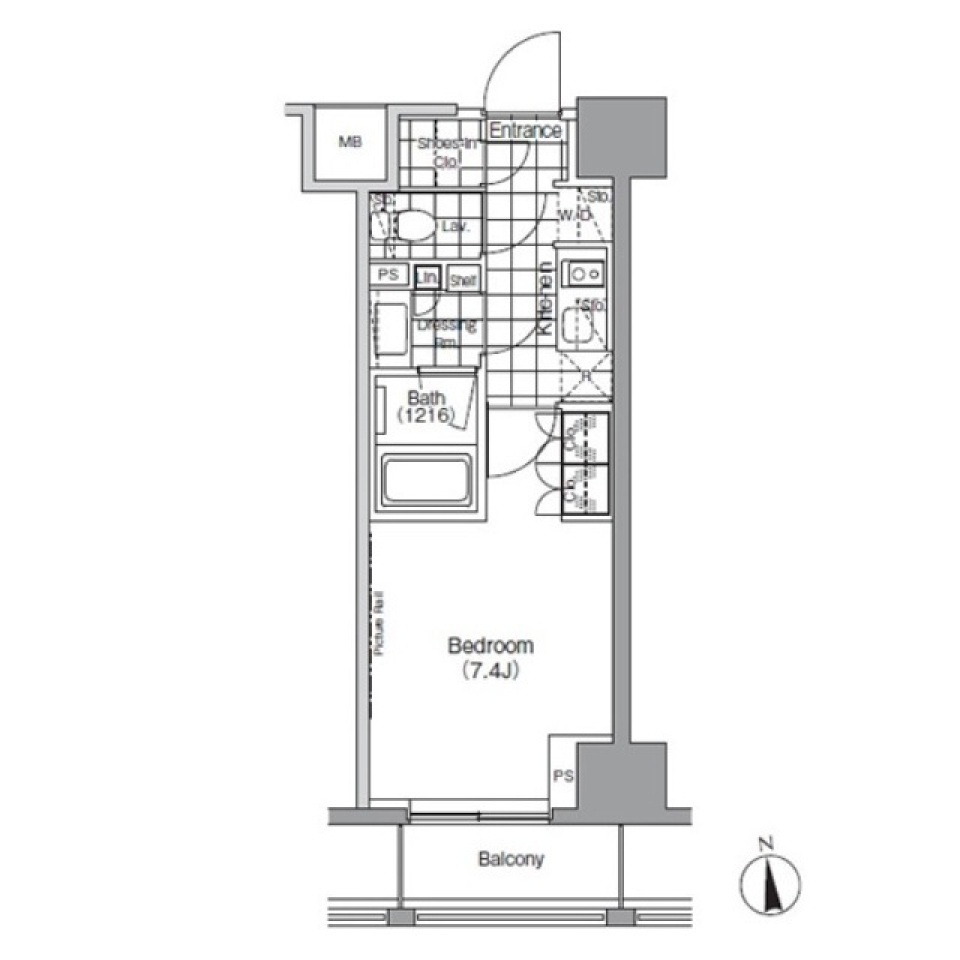 パークハビオ秋葉原エスト　902号室［ペット可］の間取り図