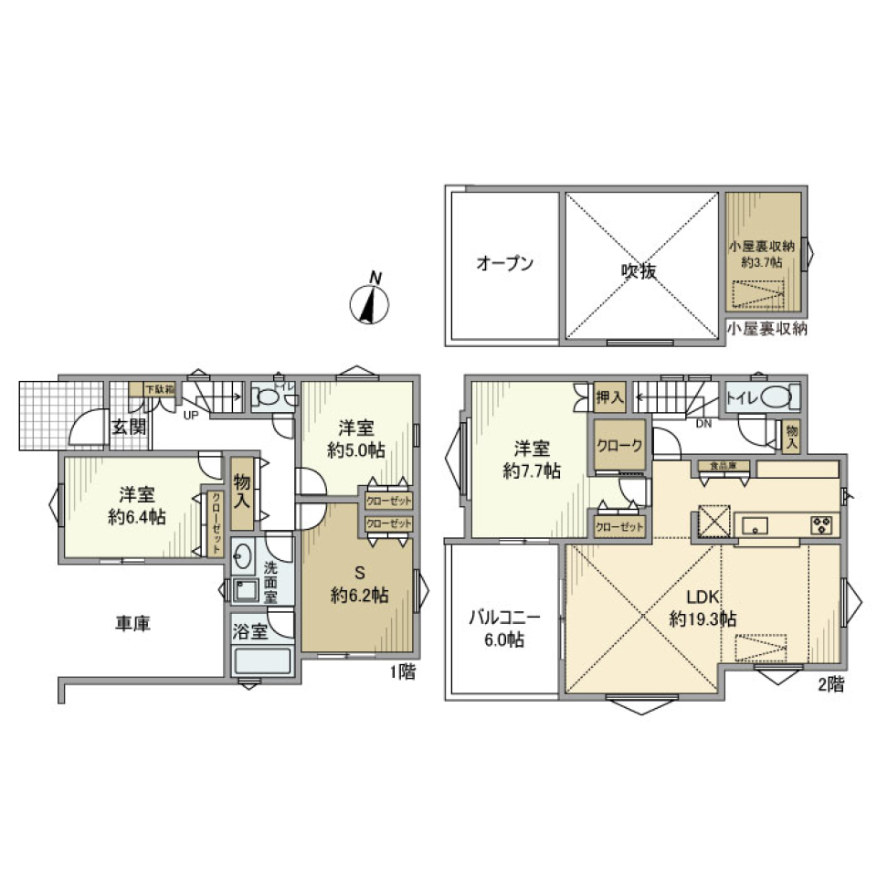 阿佐谷南戸建の間取り図