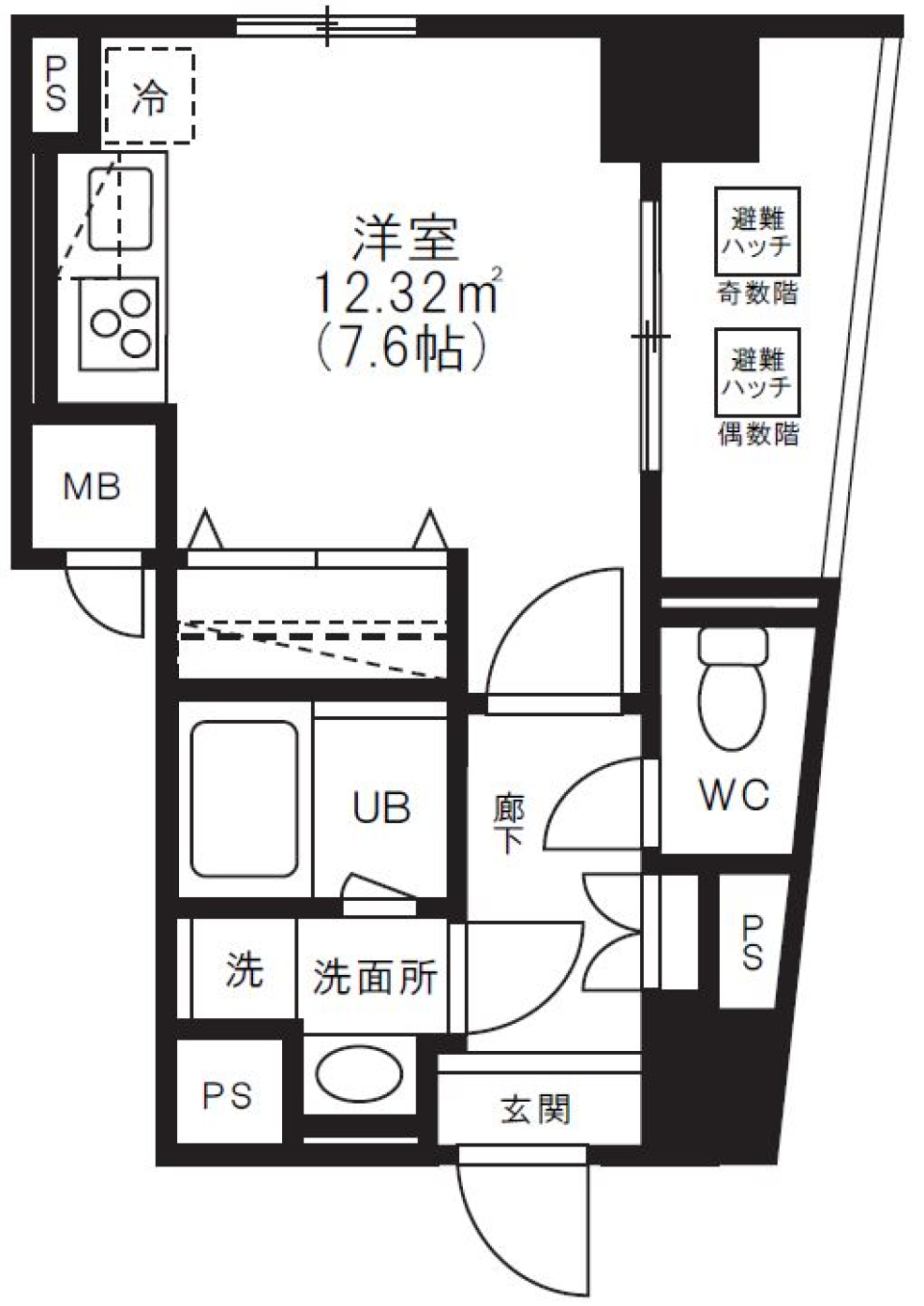 フォレストヒルズ立川　403号室［新築］の間取り図