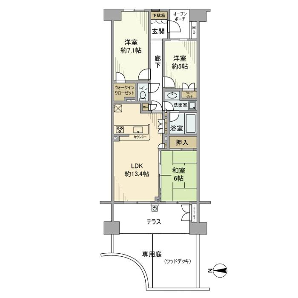 グランヒルズ東陽町　103号室の間取り図