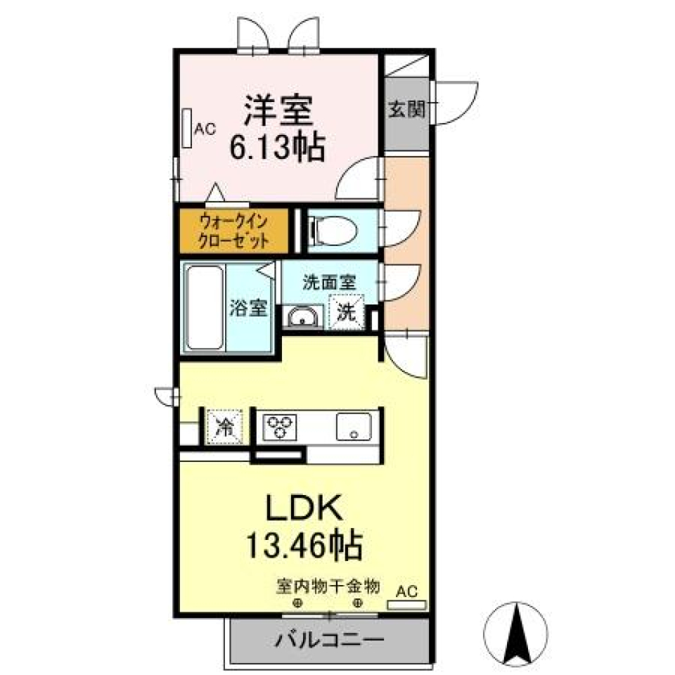 ペットと築く、スタイリッシュ空間［ペット可］の間取り図