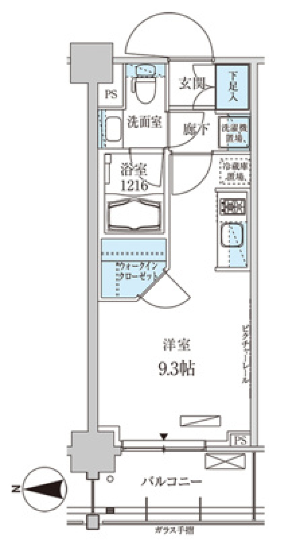 パークアクシス菊川ステーションゲート　302号室の間取り図