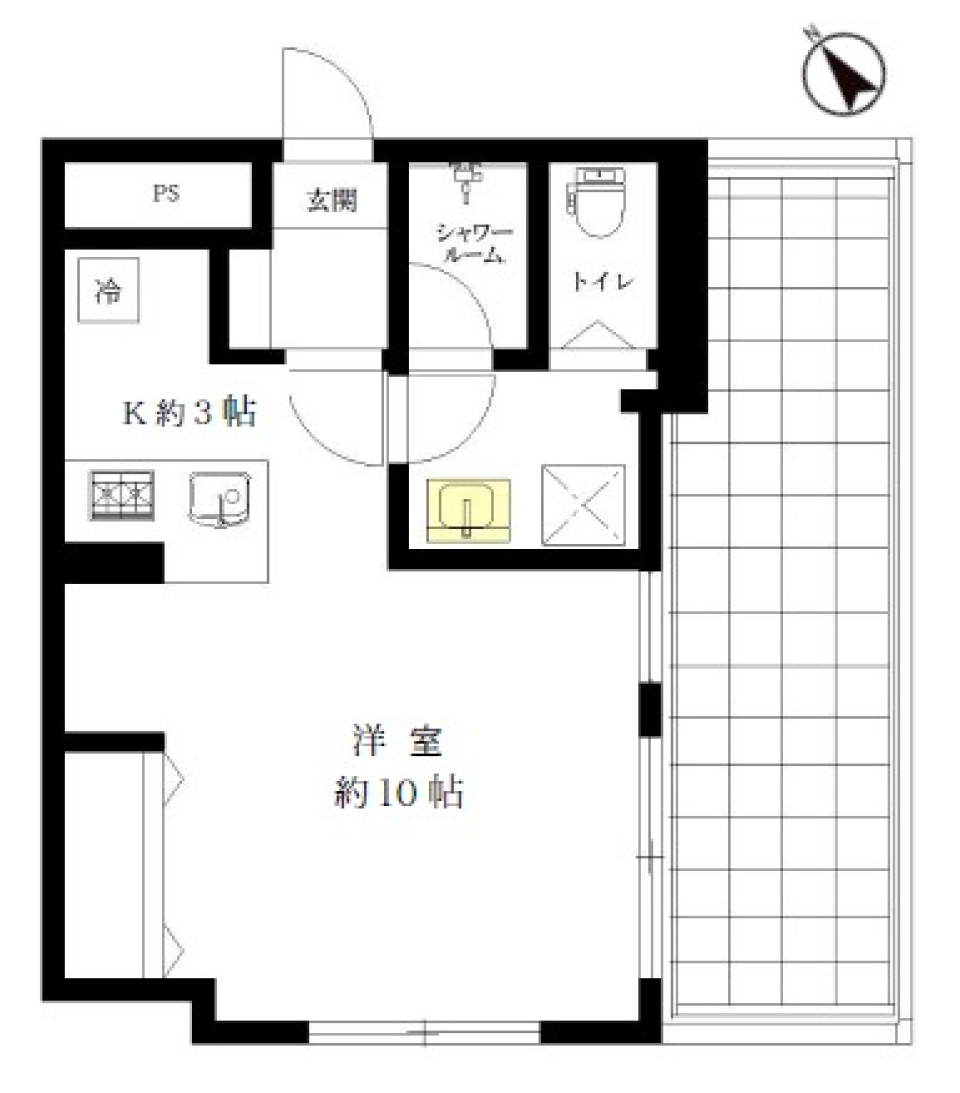 きゅんとくるブルー&ヴィンテージの間取り図