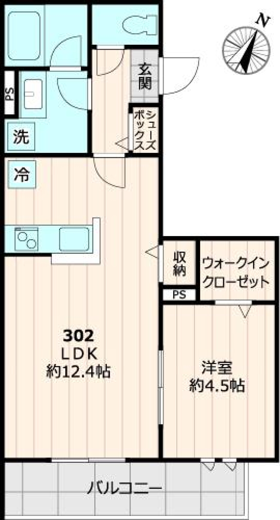 仮称RIVERA KASAI　302号室の間取り図