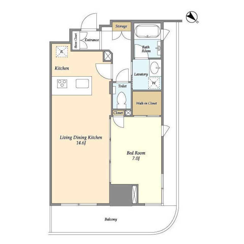 フロンティア新宿タワー　2301号室の間取り図