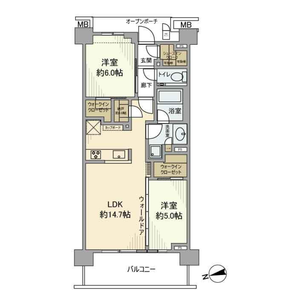 プラウド練馬中村橋マークス　227号室の間取り図