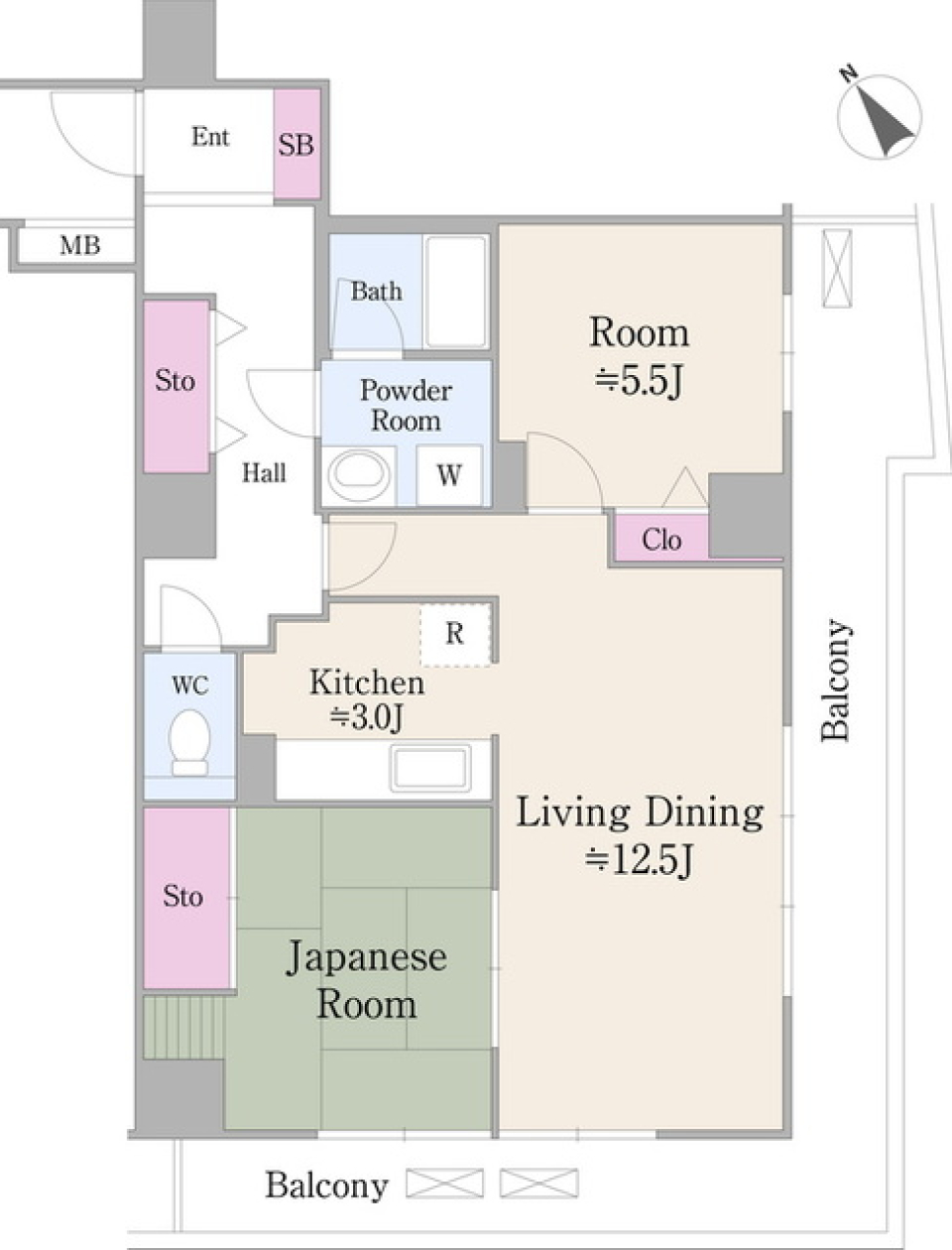 ハイエスト荻窪　302号室の間取り図