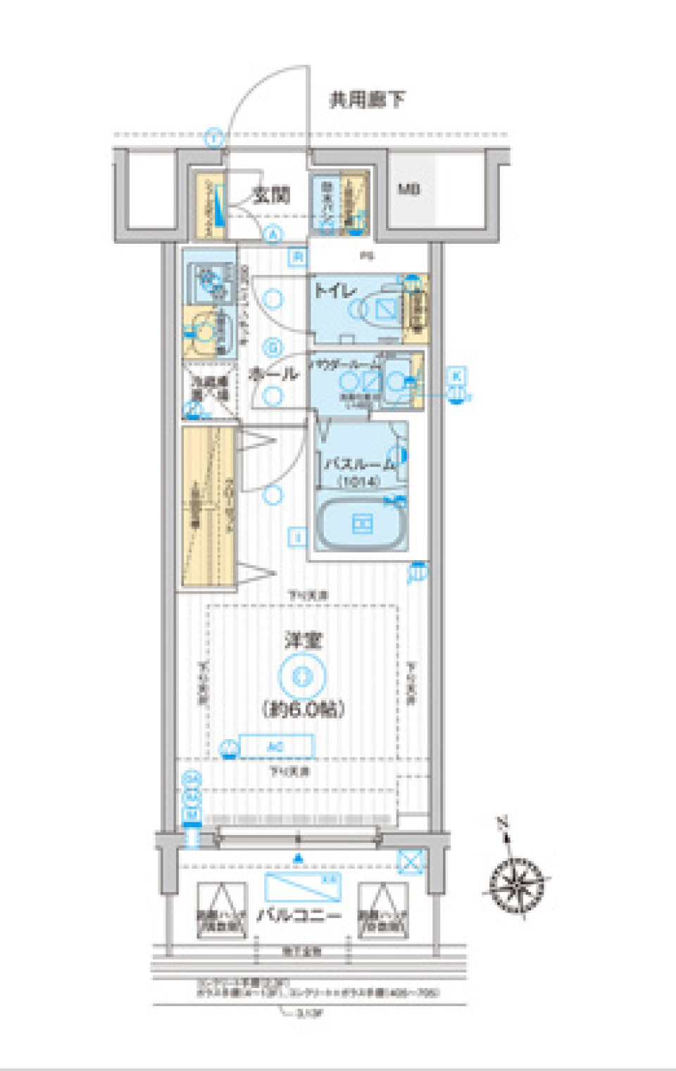 ディームス品川南大井　602号室の間取り図