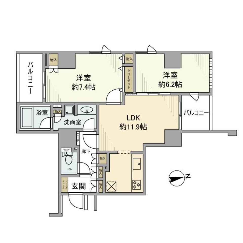 東新宿レジデンシャルタワー　312号室の間取り図