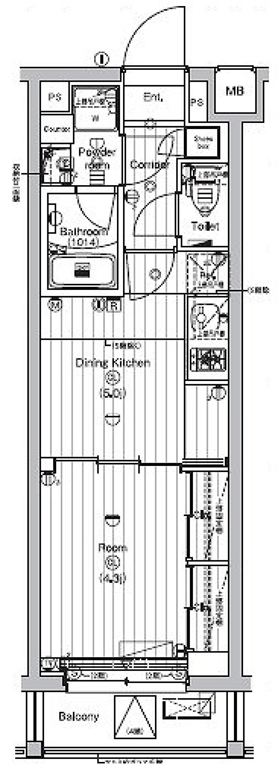 PREMIUM CUBE 新宿中井　303号室［ペット可］の間取り図
