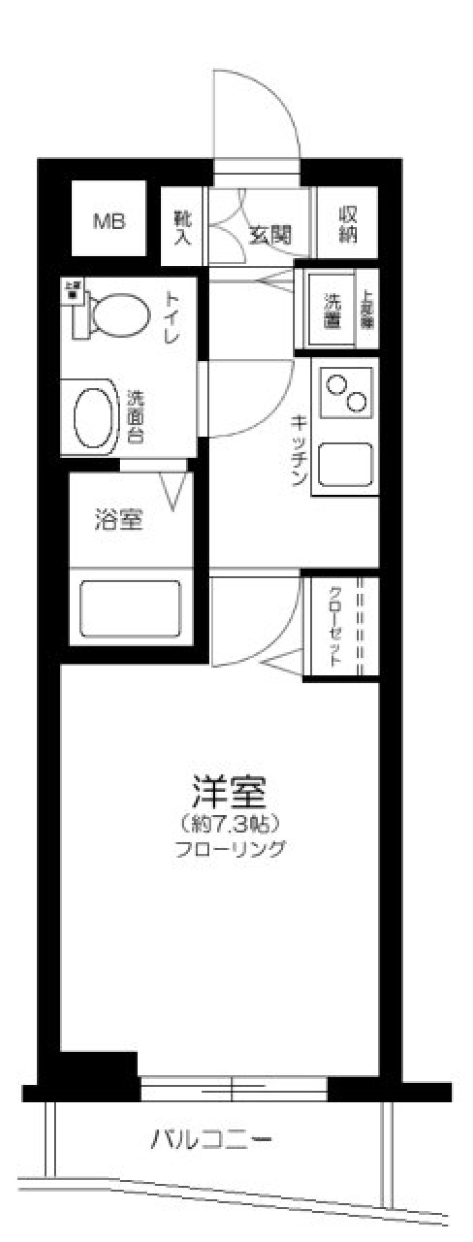 グランド・ガーラ西麻布　404号室の間取り図
