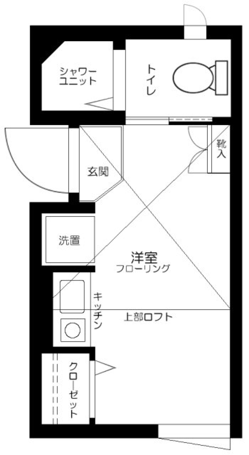 ファーストハウス北新宿　202号室の間取り図