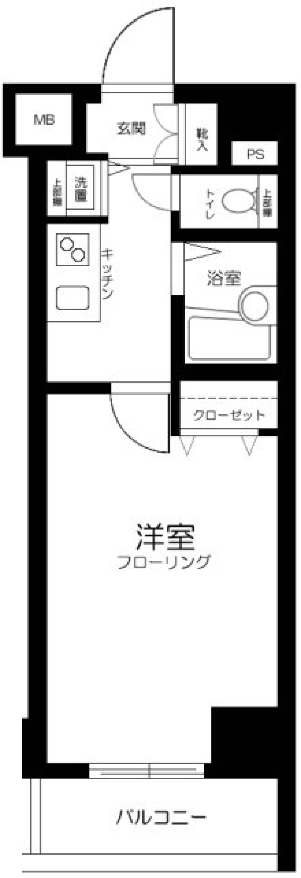 フェニックス武蔵関弐番館　208号室の間取り図