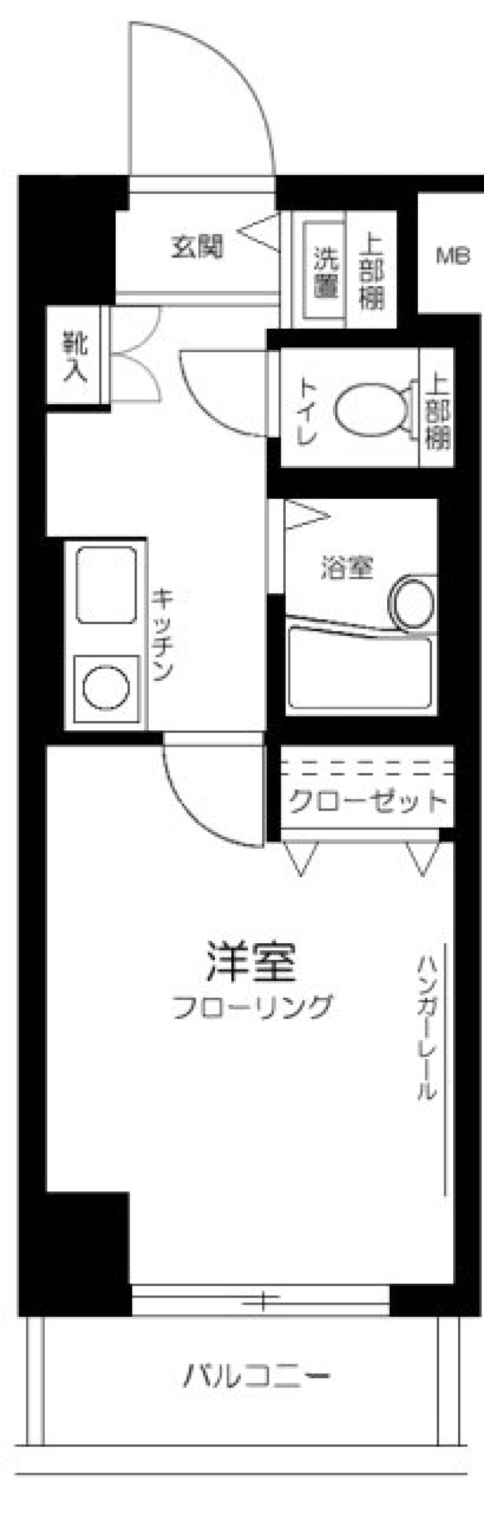 メインステージ白金高輪　405号室の間取り図