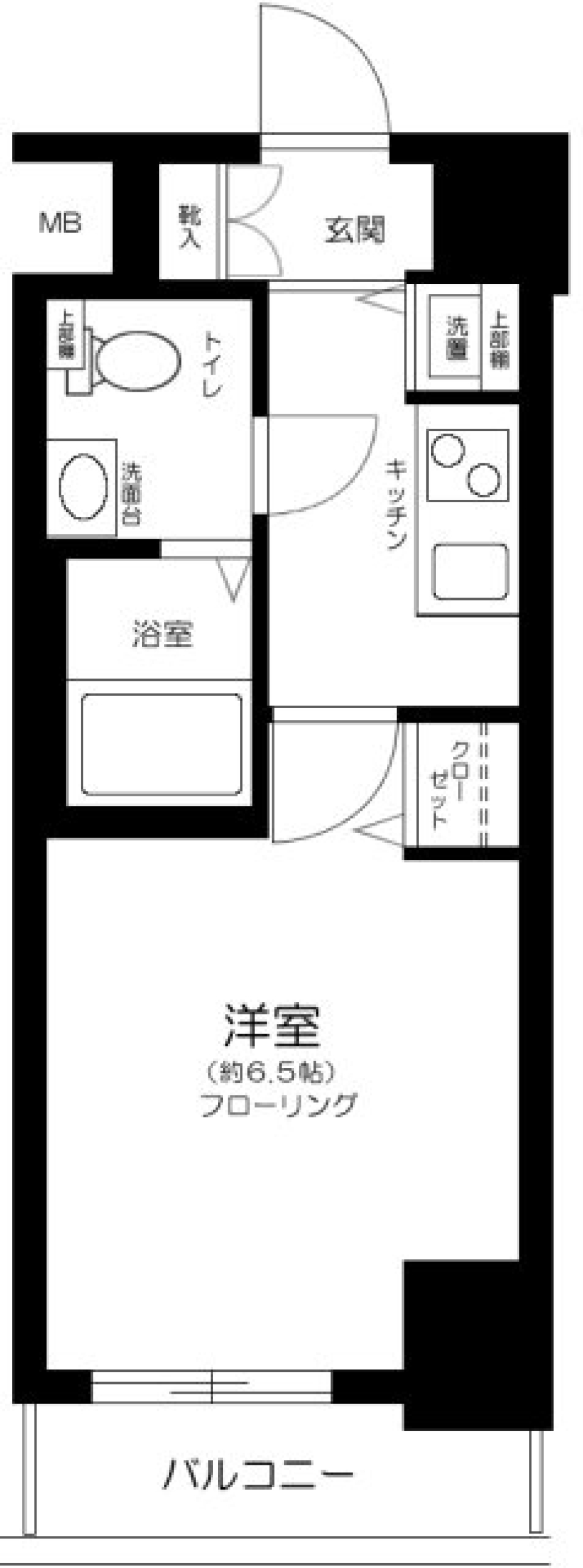 グランド・ガーラ西麻布　714号室の間取り図