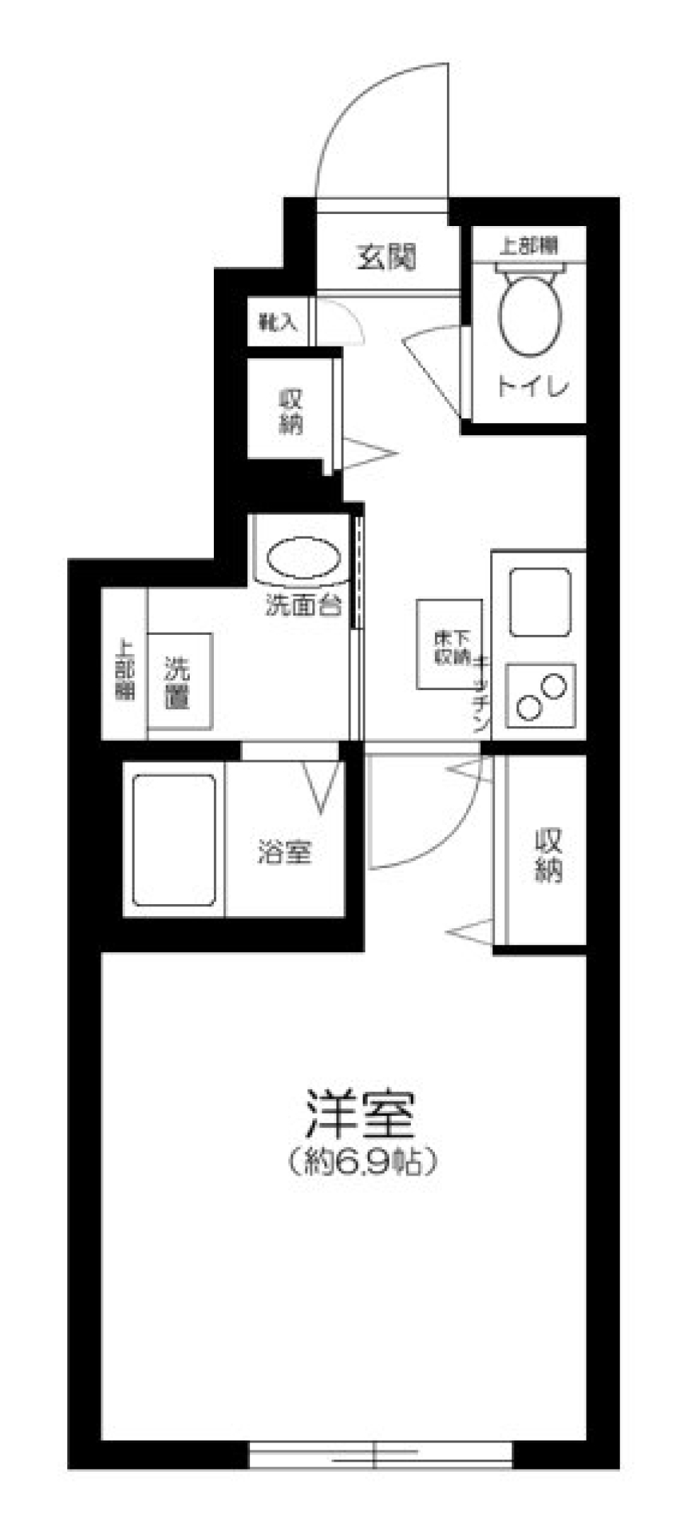 ソルナクレイシア新中野　104号室の間取り図