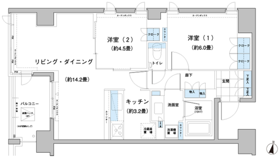 ガーデニエール砧レジデンス　721号室［ペット可］の間取り図