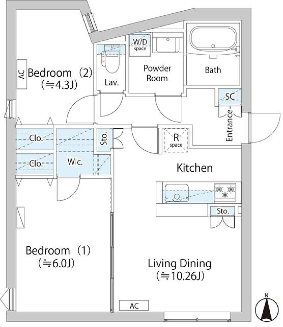 ＬＡＰｉＳ武蔵小山　301号室の間取り図