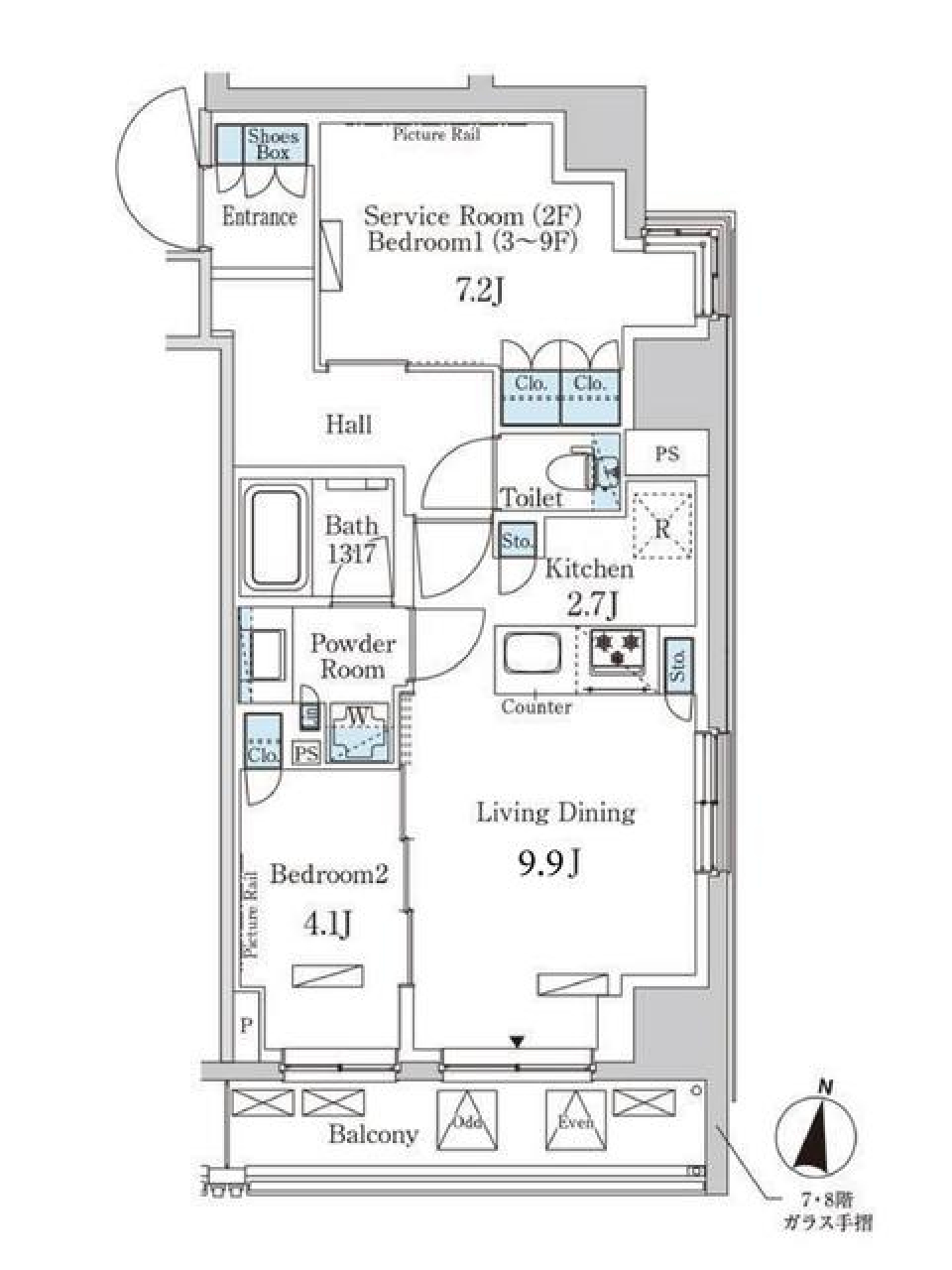 パークアクシス成増二丁目　201号室［新築］の間取り図