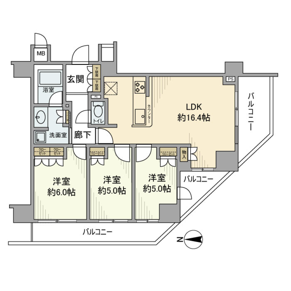 プレシス井荻　304号室の間取り図