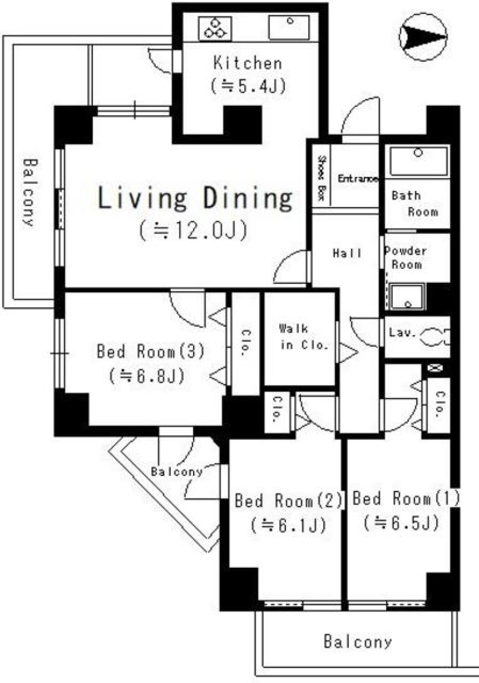 メゾン大島リバーサイド　605号室の間取り図