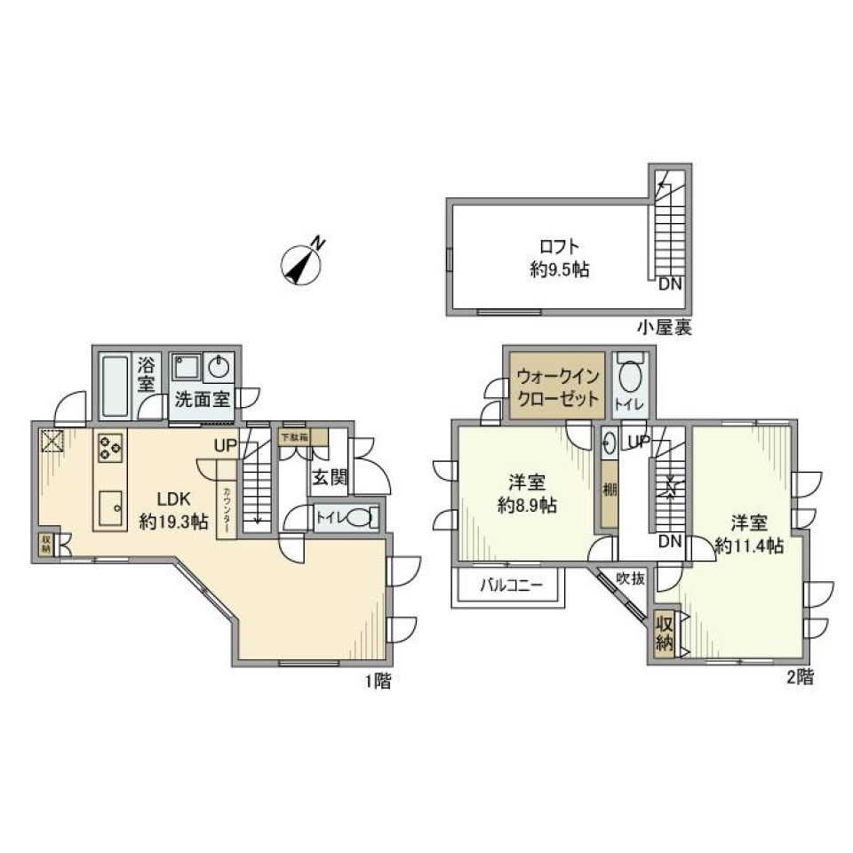 井の頭戸建の間取り図